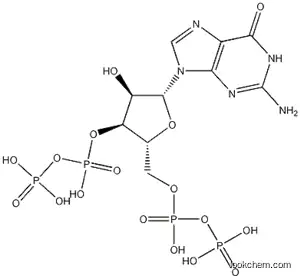 Molecular Structure of 32452-17-8 (Guanosine 3'-(trihydrogen diphosphate), 5'-(trihydrogen diphosphate))
